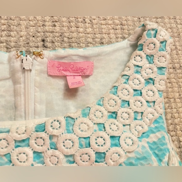 Lilly Pulitzer Macfarlane Shorely Blue Shift Dress - Picture 5 of 10